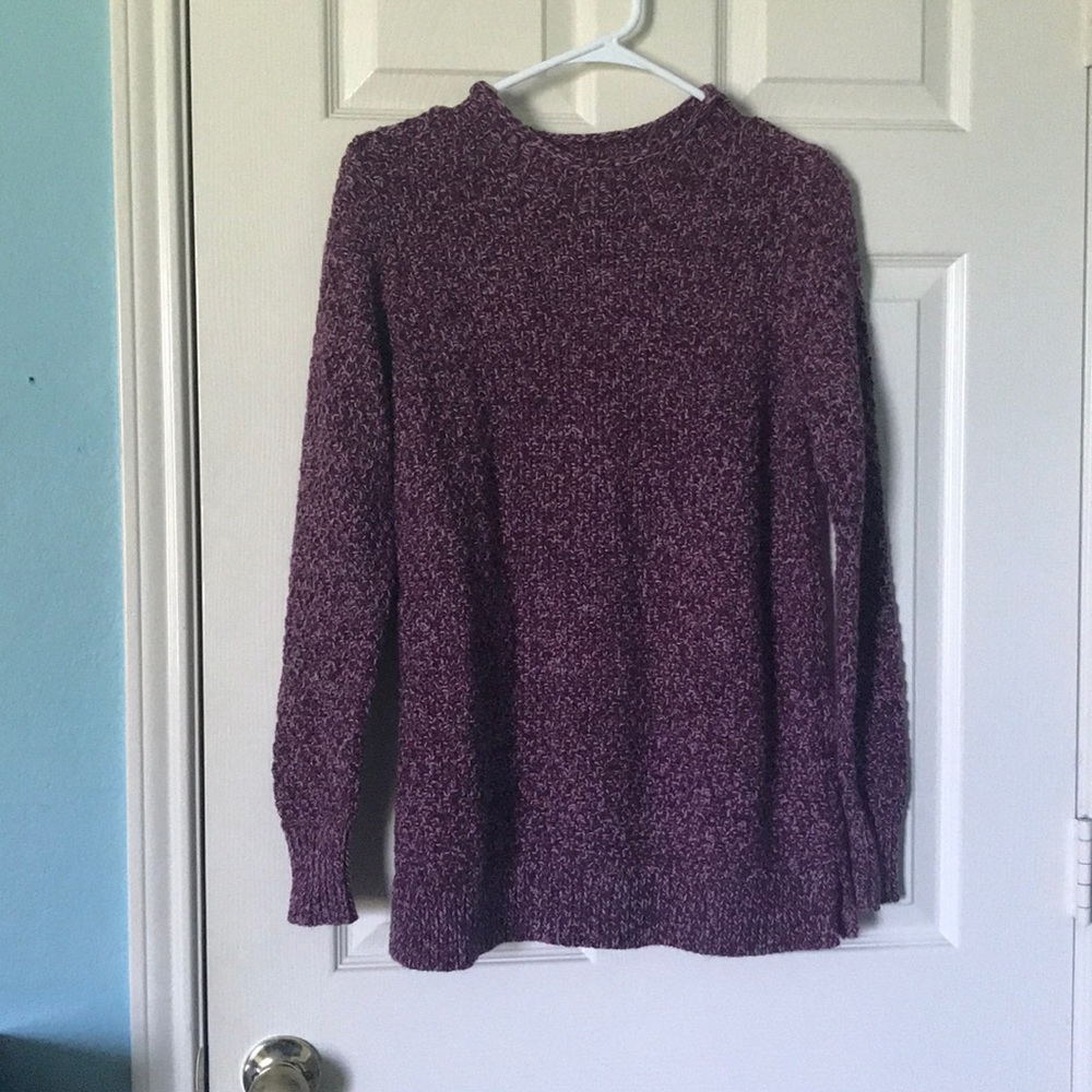 LOFT mock neck marled sweater